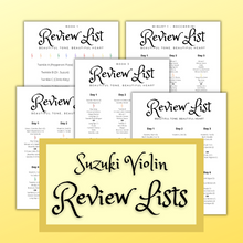 Load image into Gallery viewer, Suzuki Violin Review Lists Bundle (Digital Download)
