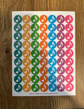Load image into Gallery viewer, PS Sheet Colorful Eighth Note Stickers
