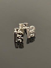 Load image into Gallery viewer, Stainless Steel Post Earrings Alto Tenor Clef - Silver
