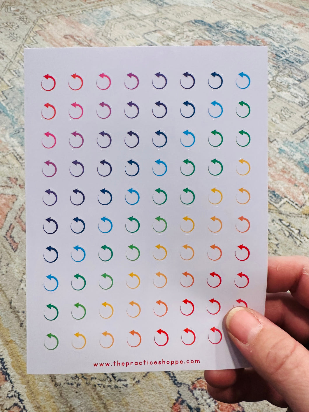 PS Sheet Circle Arrow Stickers