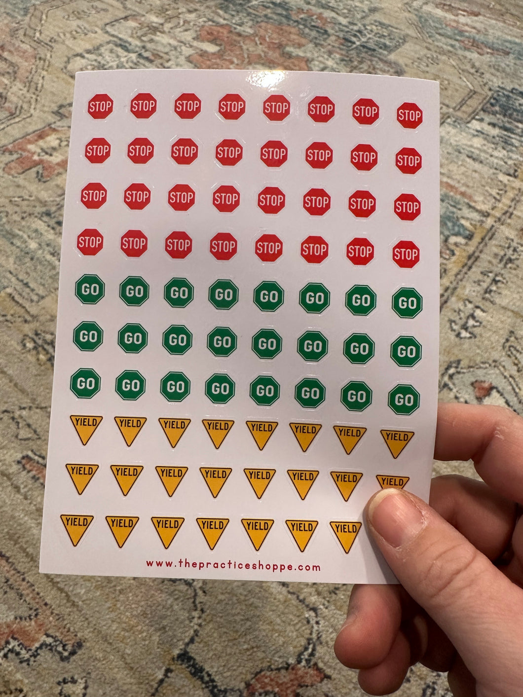 PS Sheet Traffic Signs Stickers