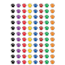 Load image into Gallery viewer, TCR Colorful Paw Print Mini Stickers
